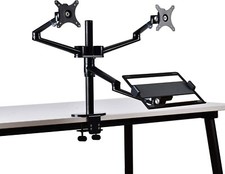 4 arm Height Adjustable Desk Bed Holder Mount Stand fr LAPTOP and Monitor/Tablet