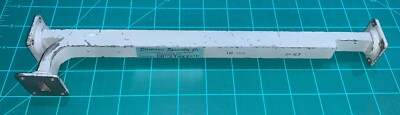 WR62 Directional Coupler, 12.4 - 18GHz, Brass/Silver,  12.25 inches long, USED