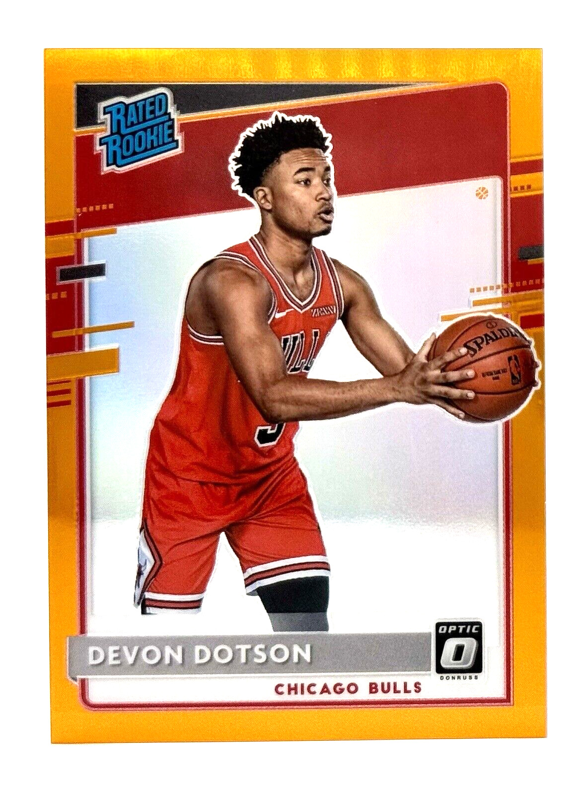 2020-21 Donruss Optic Orange #173 Devon Dotson RC 64/199 Chicago Bulls