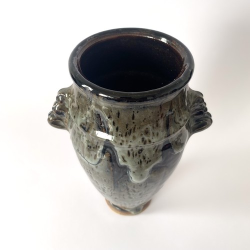 Large Enameled Sandstone Vase by Patrick Rollet, 90s - French Ceramics - Picture 3 of 24