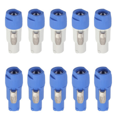 10Pcs PowerCON Type A NAC3FCA+NAC3MPA-1 Chassis Plug Panel Adapter Connector