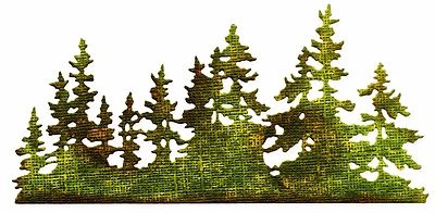 Sizzix Thinlits Tree Line #661604 Retail $14.99 designer Tim Holtz Alterations