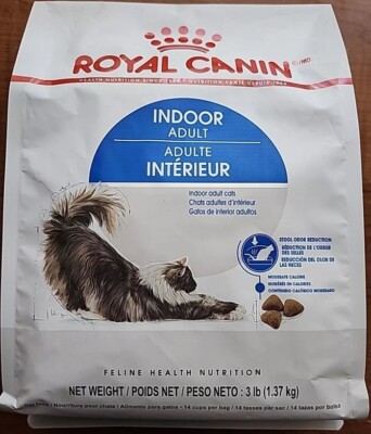 Royal Canin Adult Indoor Cat Food 3lb Hairball Weight Management Digestive He...