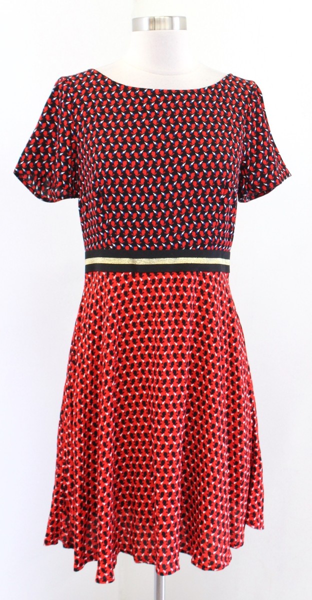 open lace back dress New Anthropologie Black & Pink Floral main image 1