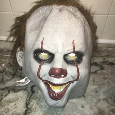 Pennywise Scary Clown Mask Stephen King's IT Halloween Mask Cosplay Costume