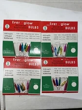Vintage Ever Glow Replacement Christmas Light 20 Bulbs Mini in Package 6-8 Volt