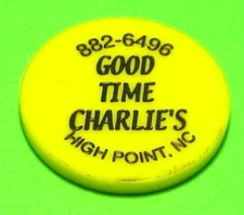GOOD TIME CHARLIE'S  HIGH POINT  NORTH CAROLINA / G/F ONE CAN SODA TRADE TOKEN
