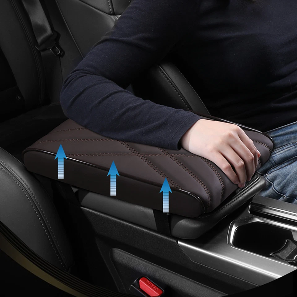 For Ford Car Armrest Cushion Cover Leather Center Console Box Protector Foam Pad - Imagem 2 de 4