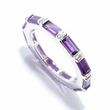 Meher's Jewelry Sterling Silver 1.98ctw Choice of Gemstone Eternity Band Ring