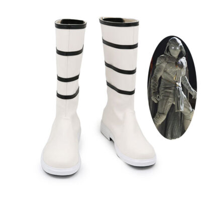 Moon Knight Marc Spector Shoes Cosplay Men White Boots Ver4/