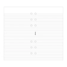 Filofax White Ruled Notepaper- Personal Size -  30 sheets - 133008