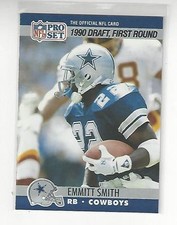 Emmitt Smith 1990 Pro Set Rookie Football Card #685 HOF Mint