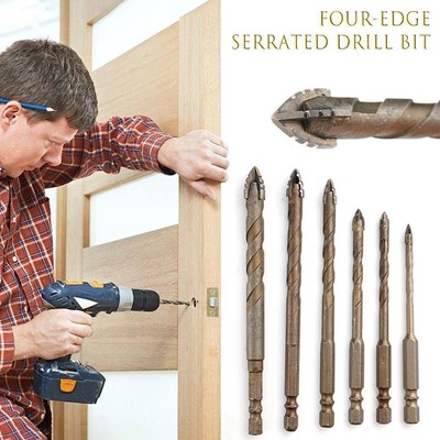 New Four-Flute Sawtooth Eccentric Drill Bit, Cozy Hoome Drill Bits W0O5