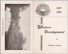 Western Development 1882-1900 Winnipeg Manitoba Advertising Bifold Pamphlet L1