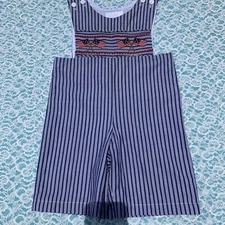 Lil Cactus Boys Patriotic Shortall Size 6-12 Months 