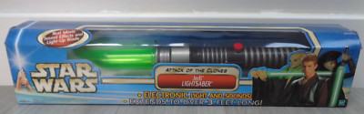 Star Wars - Angriff der Klonkrieger - Elektronisches grünes Jedi Lichtschwert