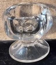 Vintage Clear Glass Footed Open Salt Cellar H&J #2957 Duncan & Miller, c. 1905