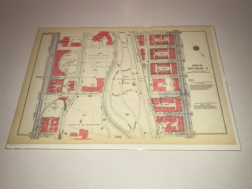 G.W. Bromley Map Plate 149 150 12 X 17 Hebrew Orphan Asylum Manhattan NY 1934 - 第 4/7 張圖片