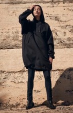 H&m Studio 2017 Navy Wool Anorak Hooded Parka Coat
