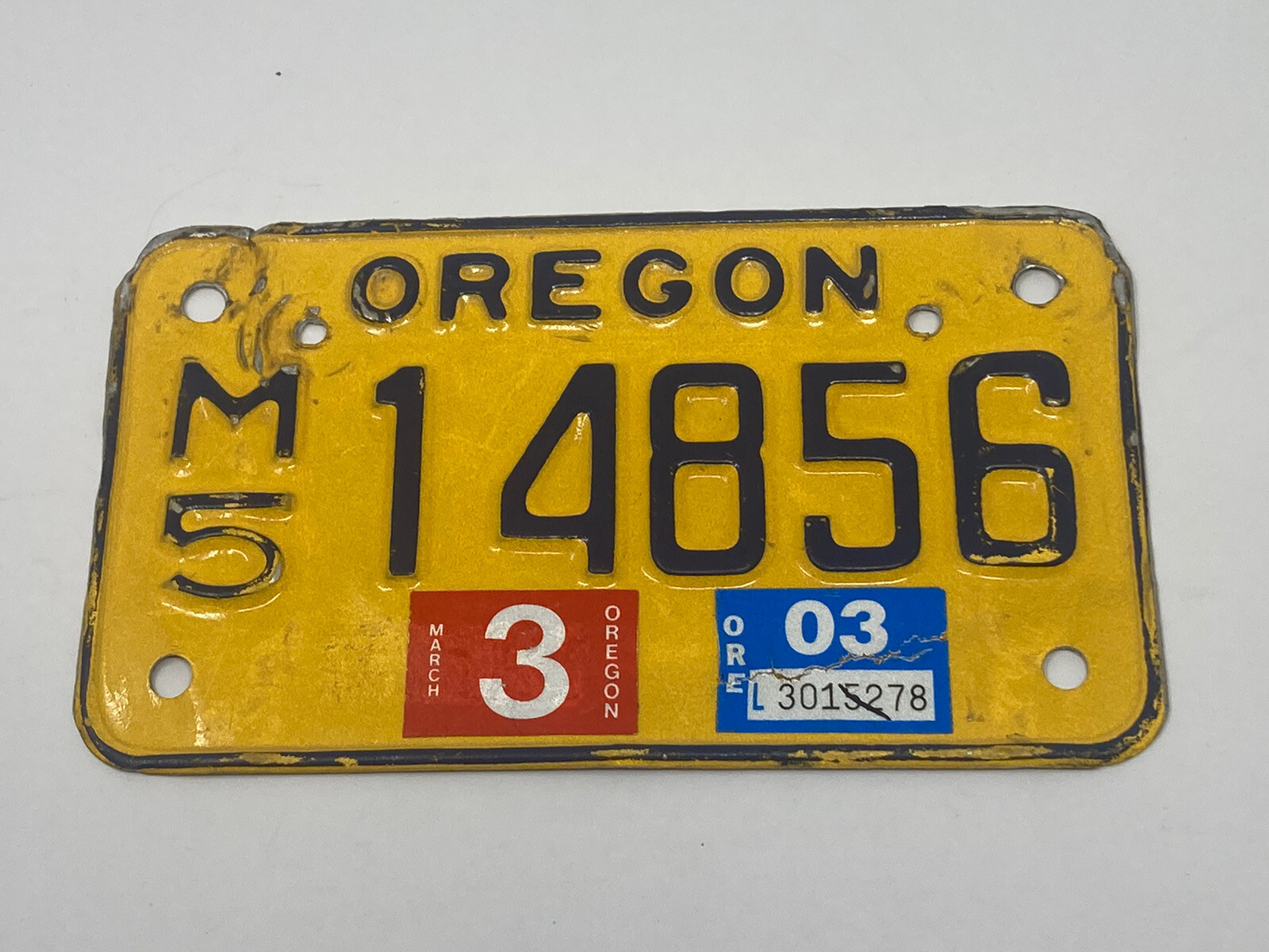 VINTAGE OREGON MOTORCYCLE LICENSE PLATE eBay