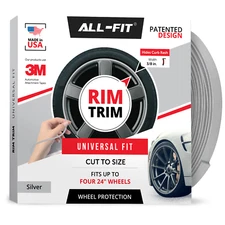ALL-FIT Rim Trim Wheel Protection Strips Prevent Curb Rash and Scratches (GREY)