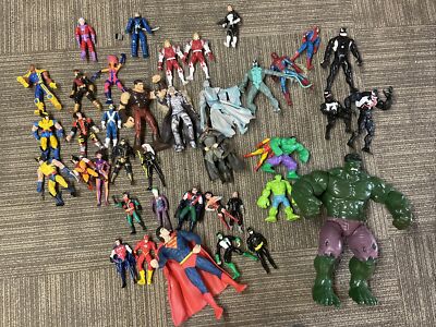 Vintage marvel And DC loose figures lot | eBay