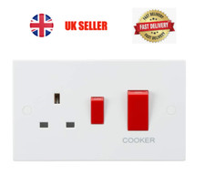 Image of 45A DP Cooker Switch and 13A Socket