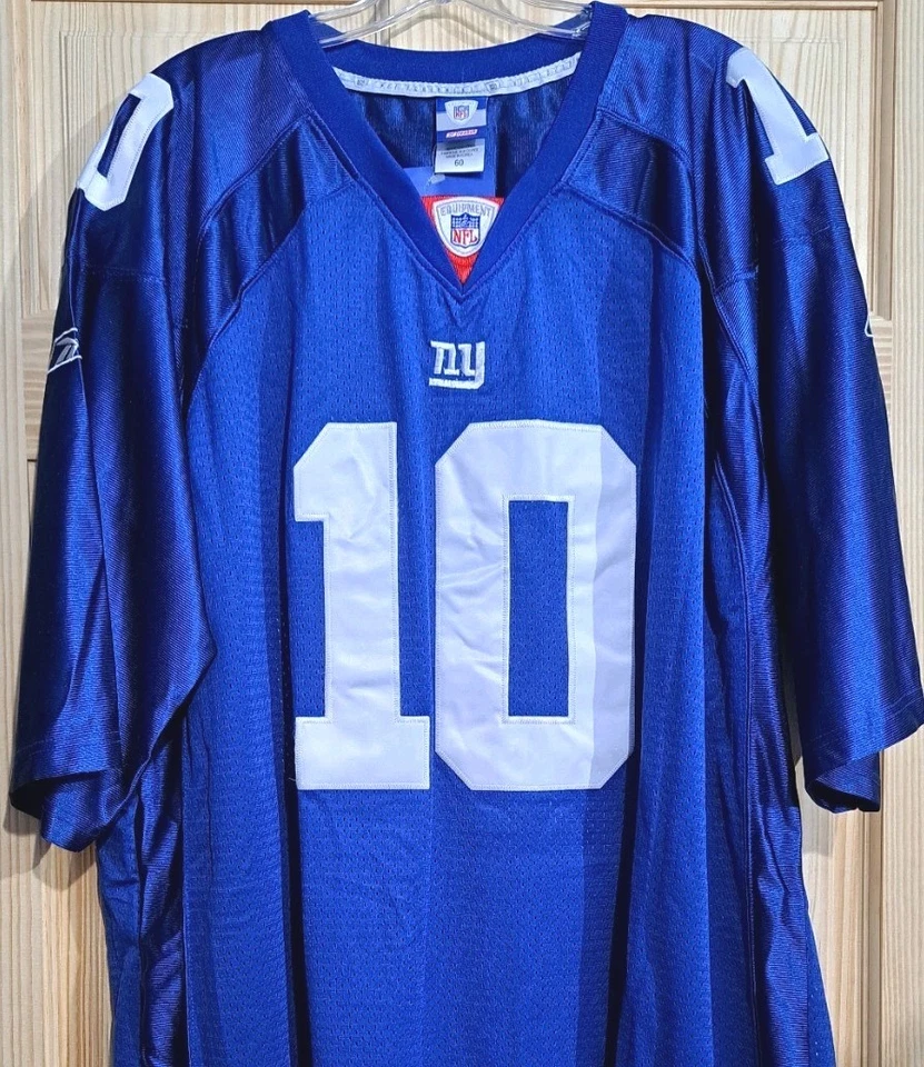 Camiseta deportiva Reebok On Field auténtica firmada por Eli Manning de colección de los Gigantes de Nueva York 🔥 Foto 3 de 4