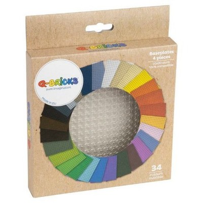 Q-Bricks - Basis Platte 20 x 20 Kartonbox 4 Stück - Farbe Transparent