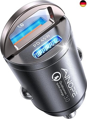 AINOPE 90W Zigarettenanzünder USB C Mini Super Schnelladen KFZ Ladegerät USB C P