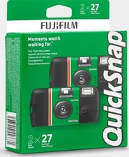 2 Pack Fujifilm Quicksnap Flash 400 Single One Time Use Camera 27 Exposure