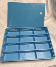 Blue Parts Organizer Tray Box W Lid Small Hardware Screws Electronics Storage Blue Parts Organizer Tray Box W Lid Small Hardware Screws Electronics Storage