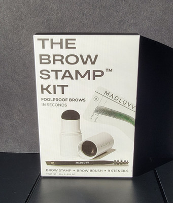 Madluvv The Brow Stamp Kit Eyebrow Shaping Stencil Set Color: Nearly Black - NEW