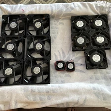 6 EG&G ROTRON Muffin XL MX77A3 Fans 5 ETRI 99Xw Fans + 2 ADO412 Fans 6' Fan Cord