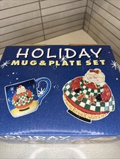 Costco Certified International Holiday Mug and Plate Set "Mrs. Claus"