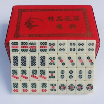Chinesisches Mini-Mahjong-Set-Brettspiel mit Tragetasche für Unterhaltung