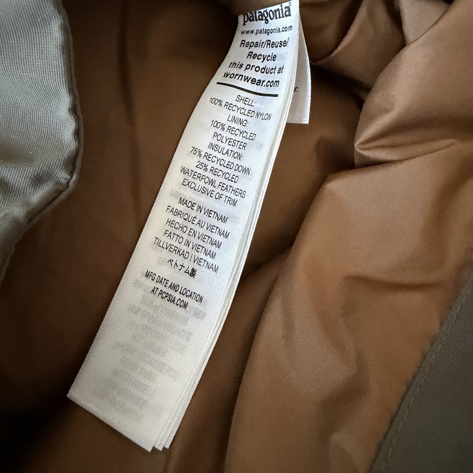 Patagonia Downdrift Jacket Mens Medium Down Puffer NetPlus Green Zip Up thumbnail 7