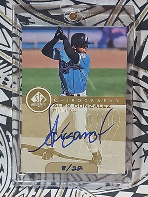 #ad #ad ALEX GONZALEZ 1999 UD SP AUTHENTIC CHIROGRAPHY GOLD AUTO 8 22 JA38 Free S amp; H $64.99