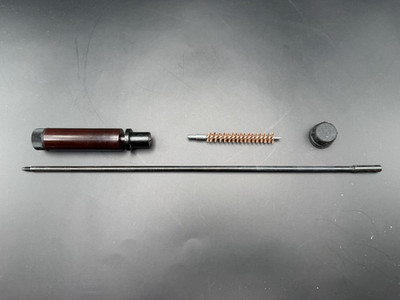 Reproduction German K98 Cleaning Rod, 8mm Brush, Muzzle Cover, & Oil Bottle!