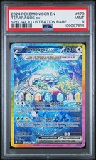 Pokemon 2024 Terapagos ex 170/142 Illustrazione Speciale Rara Corona Stellare PSA 9