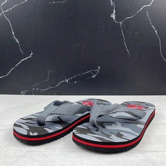 Chinelos infantis sem marca preto/cinza tamanho 4 - Imagem 4 de 4