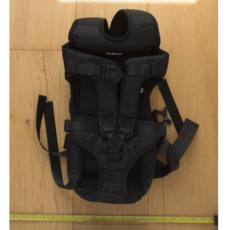 PetBonus Pet Front Dog Carrier Backpacks Adjustable Legs Out Easy-Fit (Black, S)