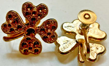 Vintage Lot Of 30 Metal Clover Screwback Earring Jewelry Making Findings