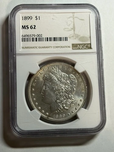 1899 Morgan Silver Dollar NGC MS62 Blast White