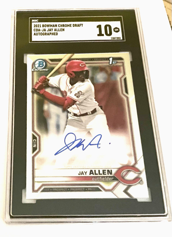 2021 BOWMAN CHROME DRAFT CDA-JA JAY ALLEN  PROSPECT AUTO Cincinnati Reds ￼