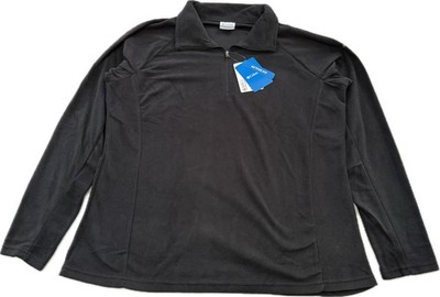 Columbia Glacial schwarzer Fleecepullover - Damen Gr. XXL, Half-Zip, Active Fit