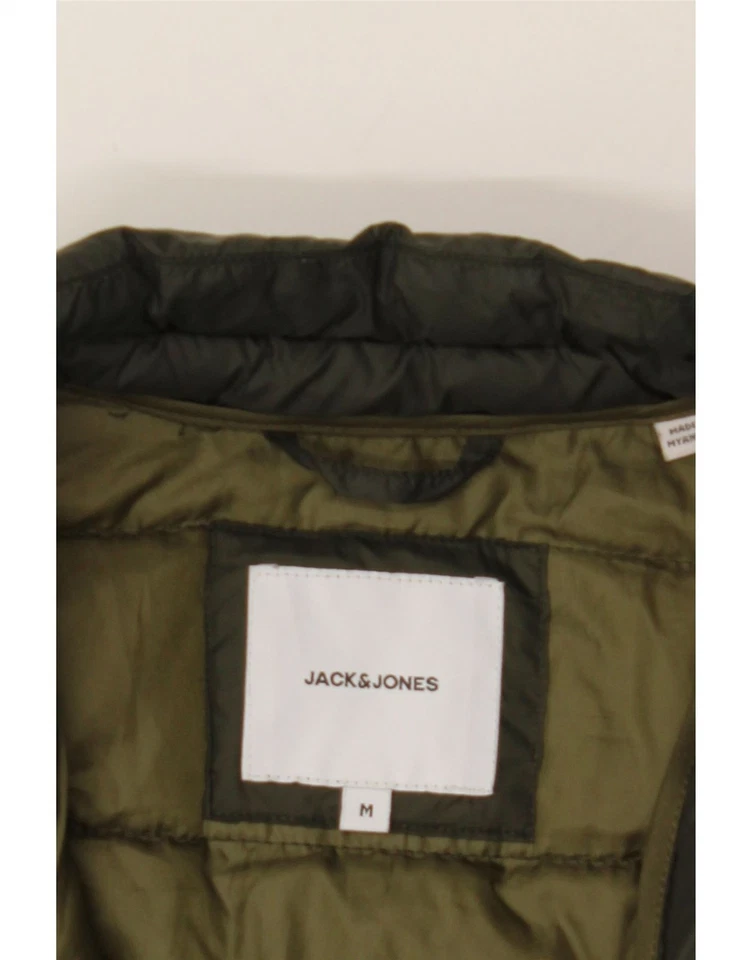 Chaqueta acolchada JACK & JONES para hombre Reino Unido 38 mediana caqui nailon BP03 Foto 4 de 4