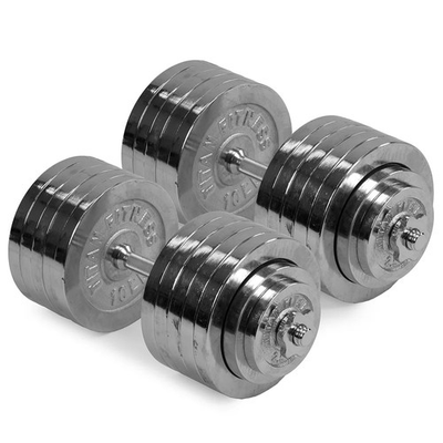 #ad Titan Fitness 200 LB Adjustable Chrome Dumbbell Set Pair of 100 LB Dumbbells $356.99
