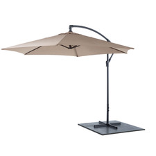 Lifetime Garden Parasol Déporté, Longueur Réglable jusqu'à 3 Mètres, Acier, 300