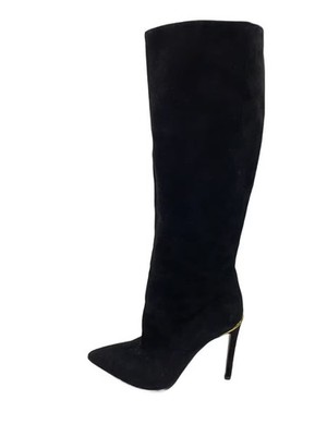 Louis Vuitton Long Boots 36 Blk Suede GSz45
